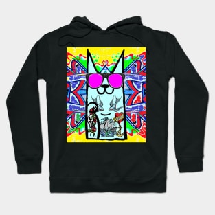 cat,cats,japan,graffiti,kpopm Hoodie